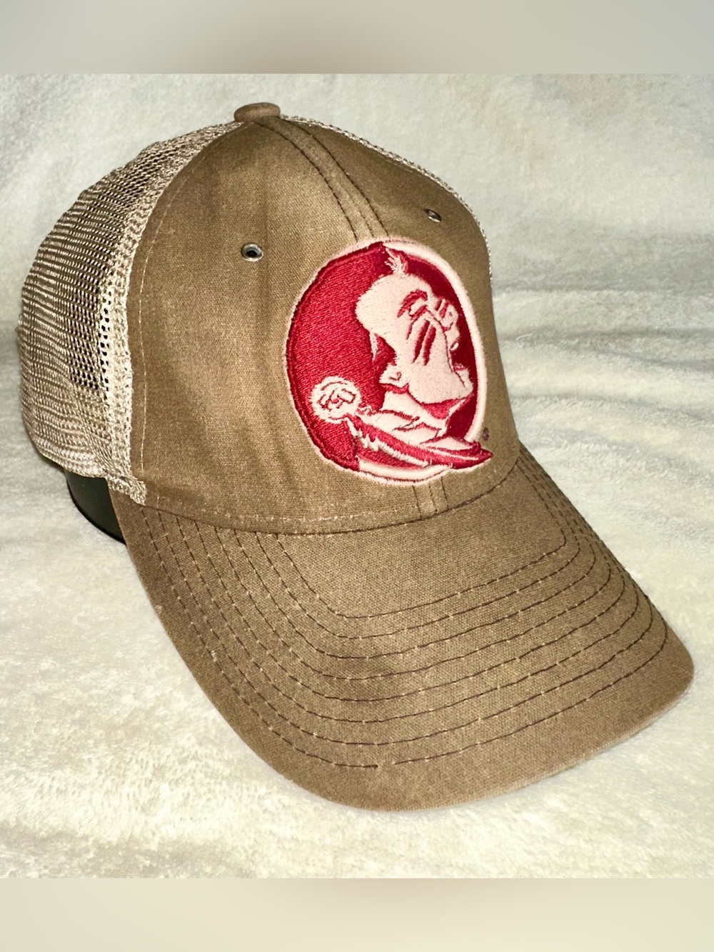 Vintage FSU Florida State Seminoles Trucker Hat Zephyr Z Snapback Cap Brown Mesh